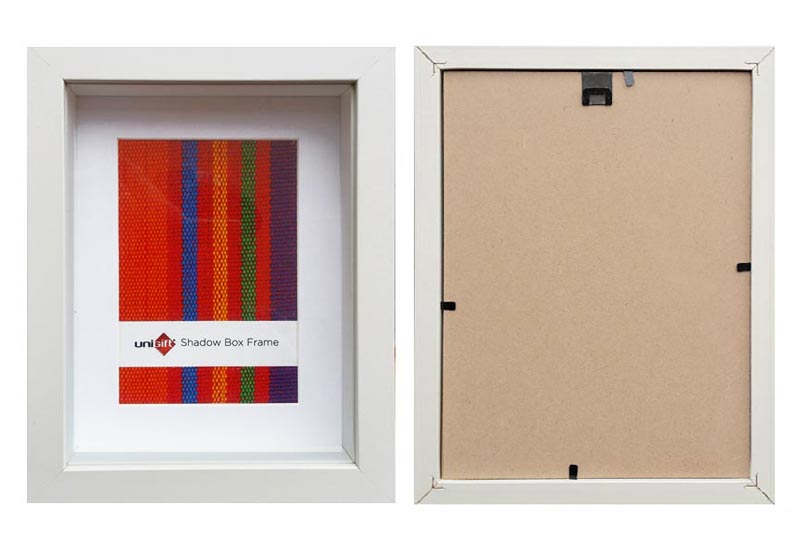 White Wood Shadow Box Frame Mat, White Wooden Box Frame With Glass Door