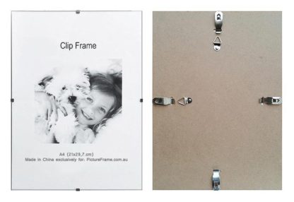 A4-size-frameless-wall-clip-frame-with-clear-glass